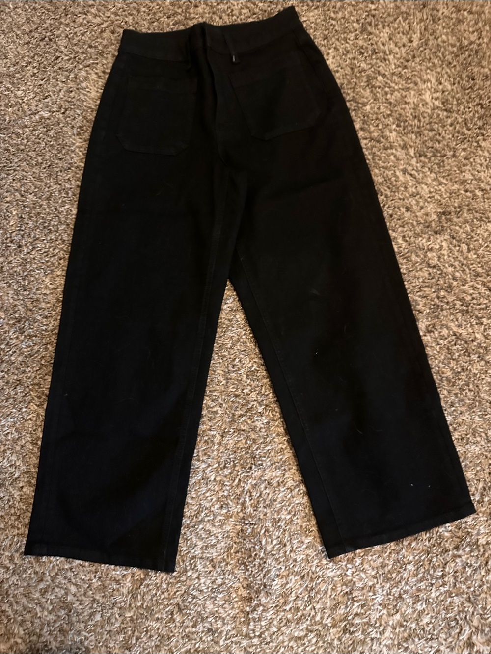 Quince Black Relaxed Straight-Leg Jeans